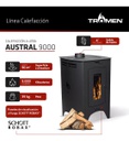 Salamandra Calefactor Tromen A Leña Austral A9 9.000 Kcal