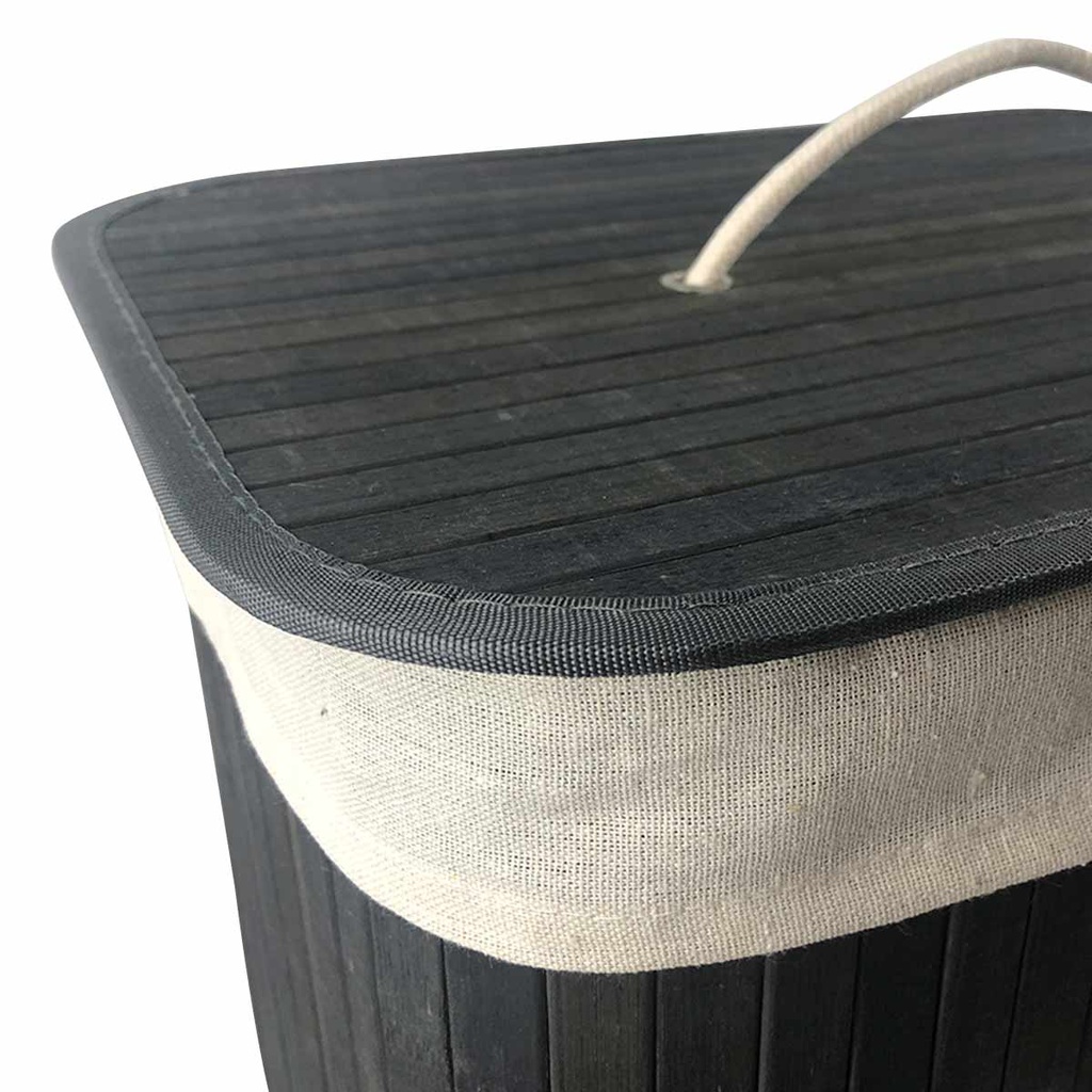 CESTO PLEGABLE BAMBU VONNE ORG116 RECTANGULAR GRIS
