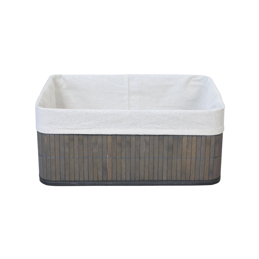 CESTO PLAGABLE BAMBU VONNE ORG119 33CM X 23CM X 14CM GRIS