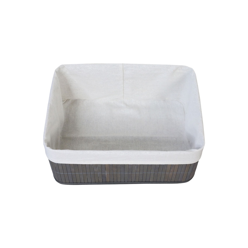 CESTO PLAGABLE BAMBU VONNE ORG119 33CM X 23CM X 14CM GRIS