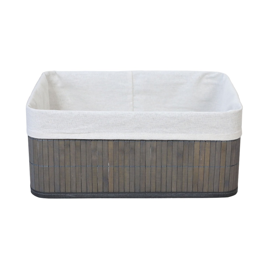 CESTO PLEGABLE BAMBU VONNE ORG118 38CM X 28CM X 16CM GRIS