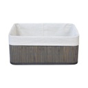 CESTO PLEGABLE BAMBU VONNE ORG118 38CM X 28CM X 16CM GRIS