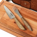 SET DE ASADO BODELO LARGO MARRON