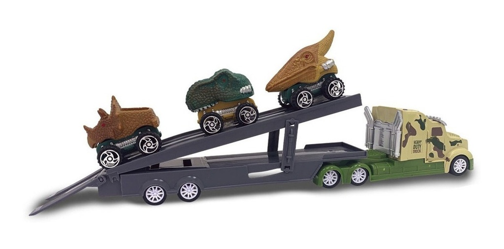 Camion Transporta Dinosaurios Dino Car Jurassic Truck Ditoys