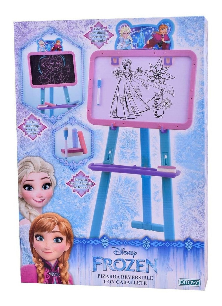 Pizarra Reversible Con Caballete Frozen Ditoys
