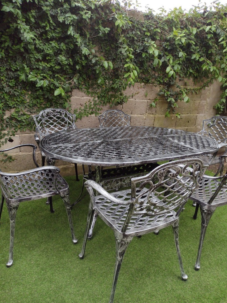 JUEGO JARDIN CHATEAUX X 6 SILLONES NEGRO PELTRE