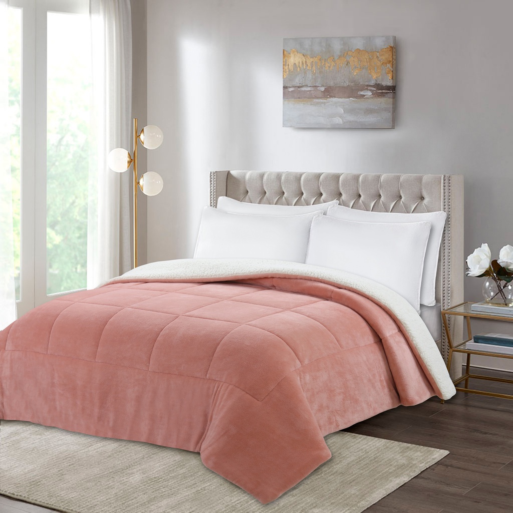 EDREDON FLANNEL LISO 220X240CM CORAL 86102