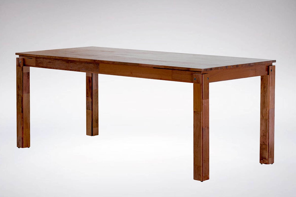 MESA CAMPAGNOLA CLASICA 2.50X1.00 ALGARROBO NATURAL