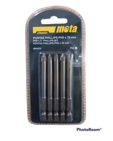 PUNTAS ATORNILLADOR PHILLIPS MOTA BPH270 ENC 1/4"