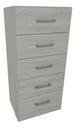 CHIFONIER ORLANDI 0,60 C/MET 5CAJ JACARANDA COD 3425