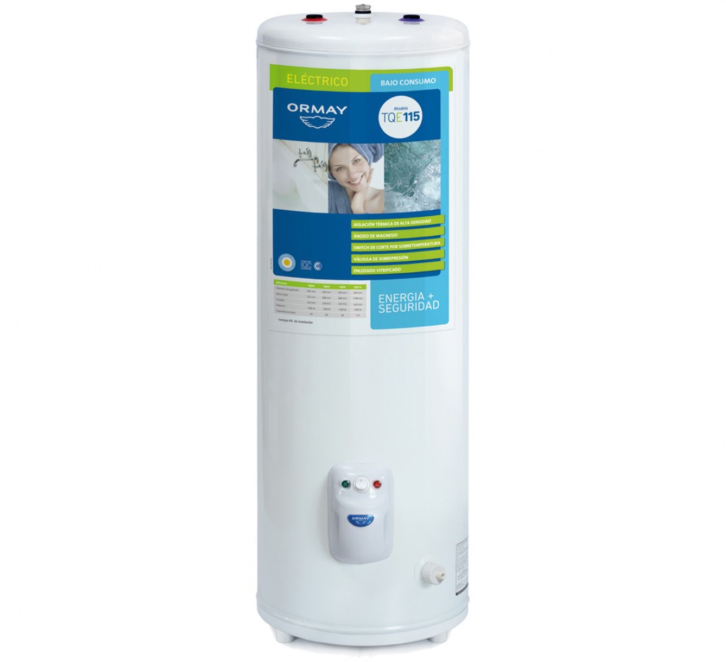 TERMOTANQUE ELECTRICO ORMAY TQE-115 CONEX. SUP 115L