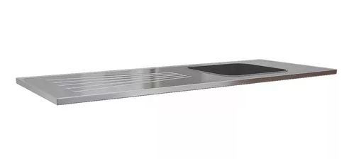 MESADA ORLANDI A. INOXIDABLE 1.40 DER/IZQU SIN RESPALDO COD 37