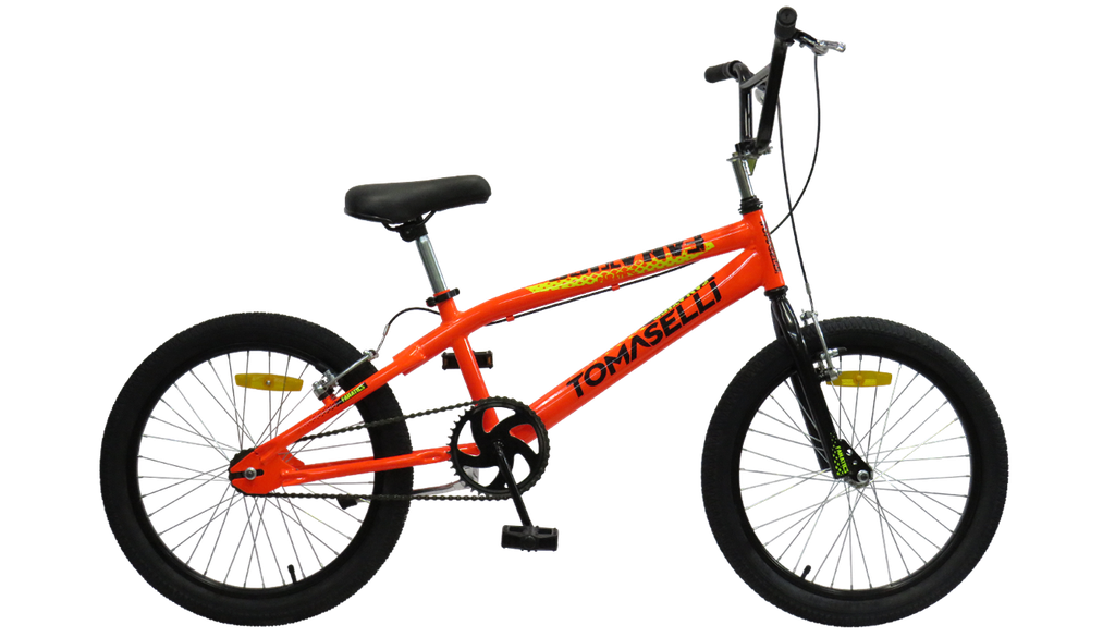 BICICLETA TOMASELLI FANATICS C20FAN ROD 20 NARANJA NEGRO AMARILLO