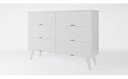COMODA INMACOL ESCANDINAVA 127-5 6 CAJONES BLANCA