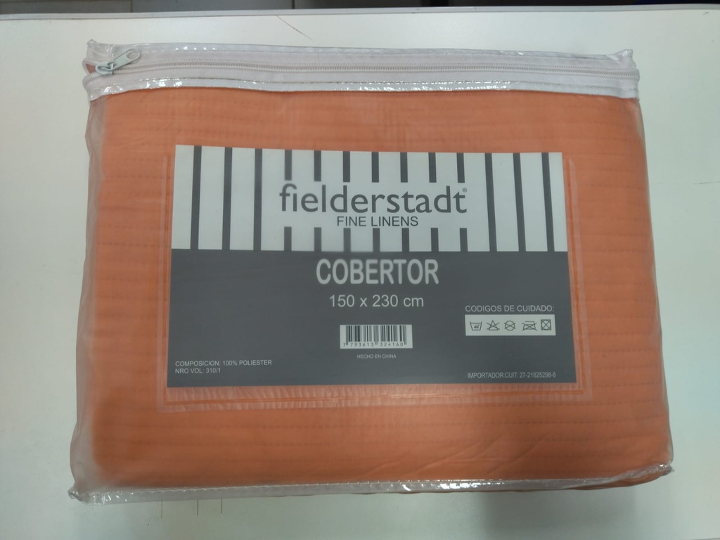 COBERTOR FIELDERSTADT 324160 1,5 PL NARANJA