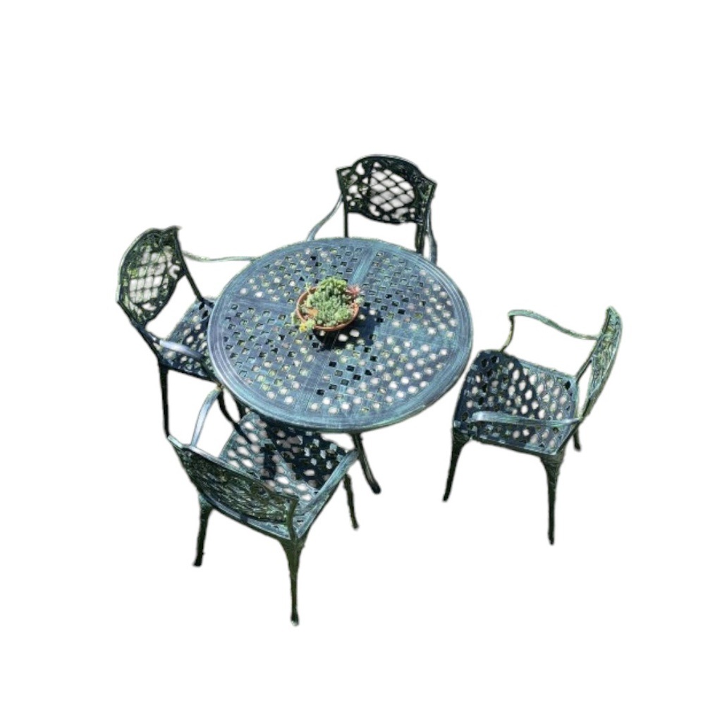 JUEGO DE JARDIN CHATEAUX X 4 VERDE REDONDO