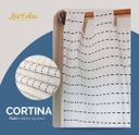 CORTINA LAS CALAS RUBI CON LINEAS GRIS