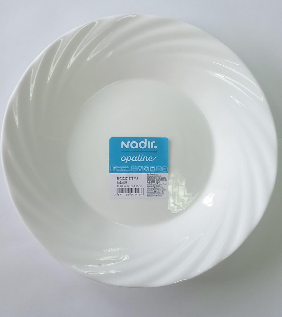 PLATO HONDO NADIR 584202 JASMIN OPALINE Ø23,5 CM