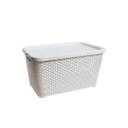 CESTO RATAN DEL PLASTIC COD. 956 RECTANGULAR C/TAPA