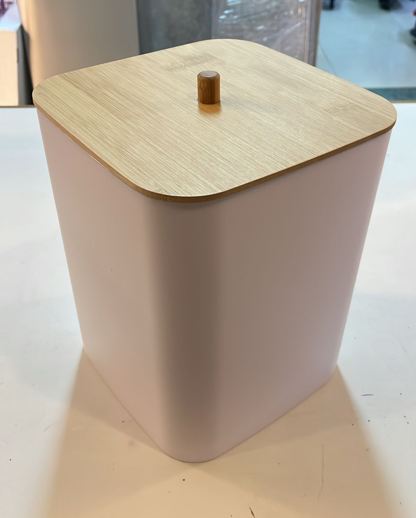 CESTO DE BASURA BAÑO TAPA BAMBU