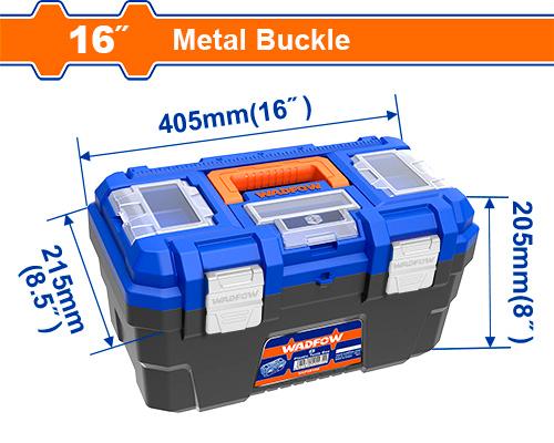 CAJA P/ HERRAMIENTAS WADFOW WTB3316 16" BROCHE METAL C/ BANDEJA