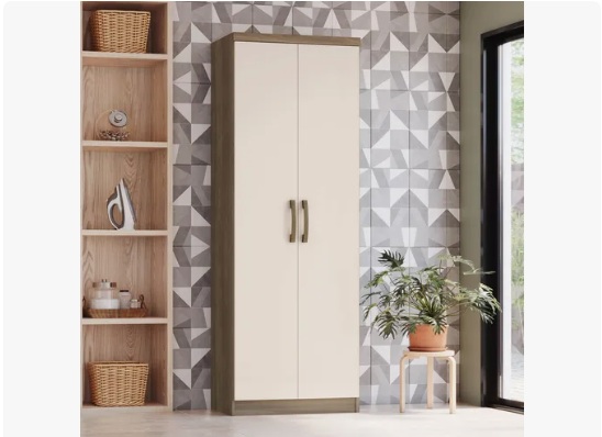 ROPERO HENN MARGARIDA D110-106 2 PUERTAS RUSTICO / BLANCO