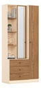 ARMARIO MULTIUSOS HENN DOHA D332-129 2 PUERTAS BLANCO/NATURAL