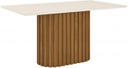 MESA HENN SOLANA SC67-127 1.60 M C/VIDRIO NATURAL/BLANCO