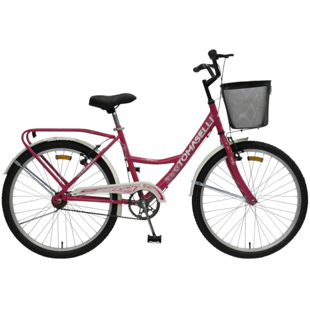 BICICLETA TOMASELLI LADY R24 TLAD242FUCB FUCSIA BLANCO