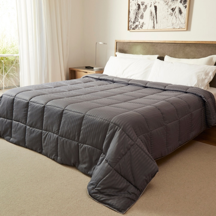 ACOLCHADO SIMIL PLUMON FULLBLANC KING GRIS OSCURO 440
