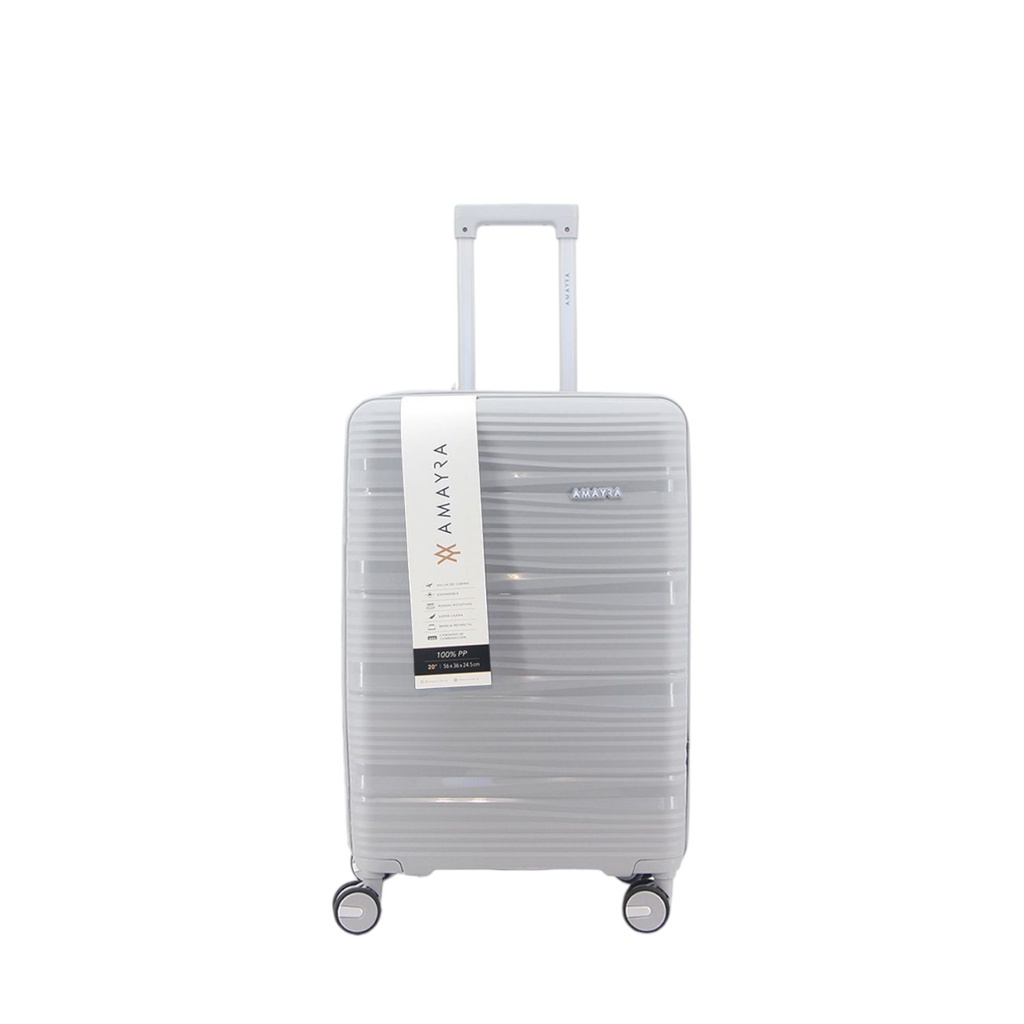 VALIJA AMAYRA 20" 67.8014G PP GRIS 4 RUEDAS
