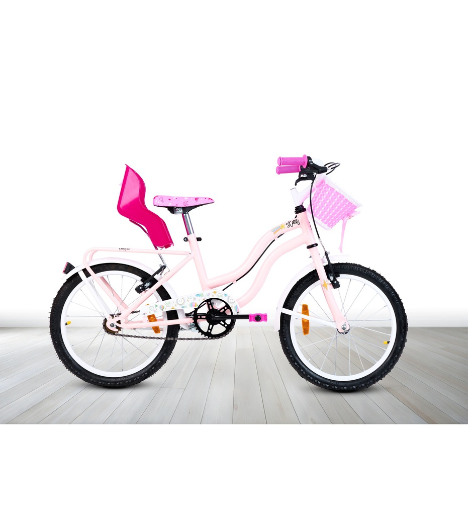 BICICLETA ENRIQUE STARS R16 C/CANASTO DAMA ROSA
