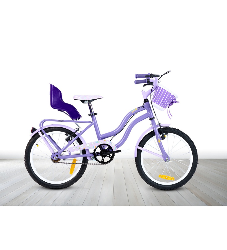 BICICLETA ENRIQUE STARS R16 C/CANASTO DAMA LILA