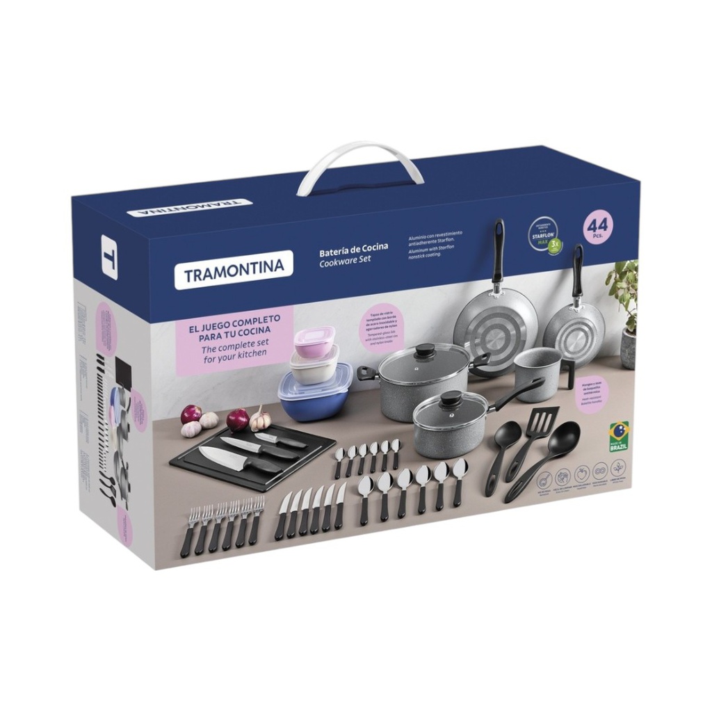 SET DE COCINA TRAMONTINA 28399/602 LINZ 44 PIEZAS