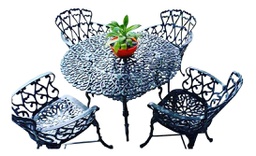 [04431013] JUEGO JARDIN BOSTON X 4 SILLONES NEGRO