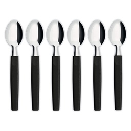 [11153192] SET X6 CUCHARITAS SIMONAGGIO 9811/6 MANGO PLASTICO NEGRO