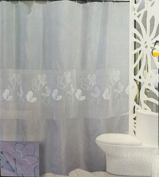 [16512151] CORTINA DE BAÑO BORDADA 180X180CM