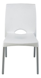 [14797144] SILLA BOSTON PATAS DE ALUMINIO BLANCA