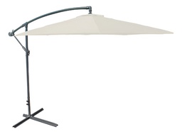 [16805016] SOMBRILLA LAURY GBGUB-003 2.70 MT CAÑO ACERO POLIÉSTER BEIGE C/BASE DE HIERRO 15456