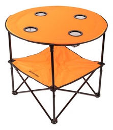 [03016226] MESA CAMPING KUSHIRO PLEGABLE C/PORTA VASO MCP01 NARANJ