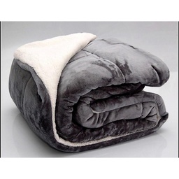 [12141550] ACOLCHADO CORDERITO LUXURY SOFT CONFORTER QUEEN 240X230 GRIS 919