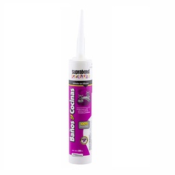 [03009001] SELLADOR DE SILICONA SUPRABOND BAÑOS Y COCINAS GFX B 280 B BLANCO