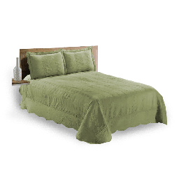 [12141052] CUBRECAMA AMARELO QUILT LISO KING VERDE MUSGO 13045