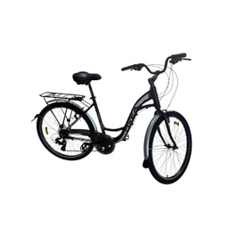 [23541119] BICICLETA OXEA CAMPUS  R26 OCAM262NE NEGRA FUCCIA