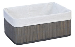 [33511137] CESTO PLEGABLE BAMBU VONNE ORG118 38CM X 28CM X 16CM GRIS