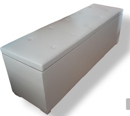 [14080009] BAULERA MADERO SUPER ECO CUERO TIZA 1.40MTS