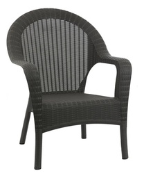 [16749030] SILLON GARDEN LIFE F785601 RATTAN QATAR NEGRO