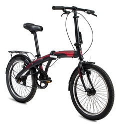 [23541283] BICICLETA TOP MEGA PLEGABLE AGILE CITY 20" NEGRO ROJO 1006514