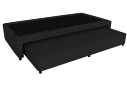 [14113052] CAMA MARINERA STARFLEX ECO CUERO NEGRO 190X80 + CARRO