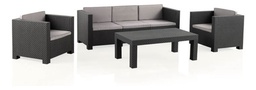 [16521041] SET MUEBLE DIVA TROPEA SHAF BER55467 (1 SOFA + 2 SILLAS + 1 MESA)